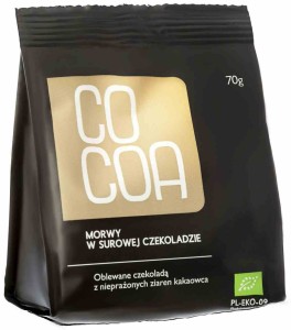 Morwy tureckie w surowej czekoladzie BIO 70 g od COCOA