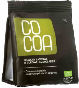 Orzechy laskowe w surowej czekoladzie BIO 70 g od COCOA