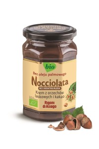 Krem z orzechów laskowych i kakao bez dodatku mleka bezglutenowy BIO 250 g od NOCCIOLATA