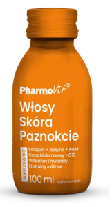 Shot włosy skóra paznokcie bezglutenowy 100 ml od PHARMOVIT