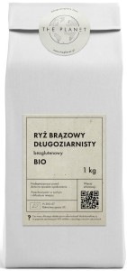 Ryż brązowy długoziarnisty bezglutenowy BIO 1 kg od THE PLANET