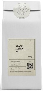 Krążki jabłka suszone bezglutenowe BIO 100 g od THE PLANET