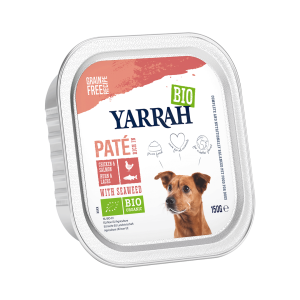 Pasztet dla psa z kurczaka i łososia z algami morskimi BIO 150 g od YARRAH
