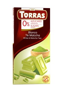Czekolada biała z herbatą matcha bez dodatku cukru bezglutenowa 75 g od TORRAS