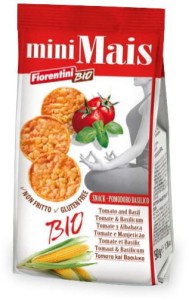 Krążki kukurydziane z pomidorami i bazylią bezglutenowe BIO 50 g od FIORENTINI