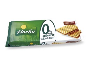 Wafle nadziewane kakaowe bez dodatku cukru 150 g od FLORBU