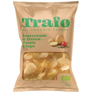 Chipsy ziemniaczane o smaku śmietankowo cebulowym BIO 125 g od TRAFO