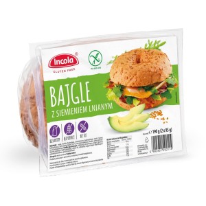 Bajgle z siemieniem lnianym bezglutenowe (2 x 95 g) 190 g od INCOLA
