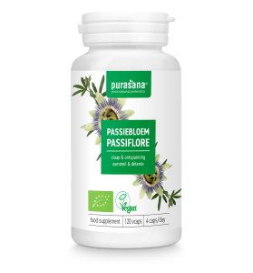 Męczennica cielista (passiflora) BIO (125 mg) 120 kapsułek od PURASANA