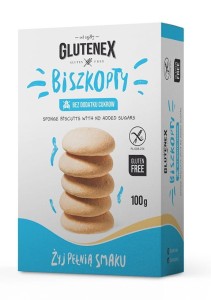 Biszkopty bez dodatku cukrów bezglutenowe 100 g od GLUTENEX