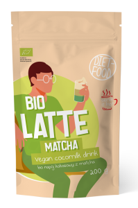 Latte matcha napój kokosowy z matchą BIO 200 g od DIET FOOD