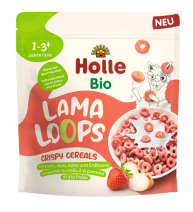 Kółeczka zbożowe jabłkowo truskawkowa lama bez dodatku cukrów od 1 roku BIO 125 g od HOLLE