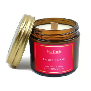 Świeca sojowa zapachowa z drewnianym knotem la belle vie 120 ml od YOUR CANDLE