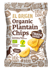 Chipsy z plantana o smaku trufli bezglutenowe BIO 80 g od EL ORIGEN