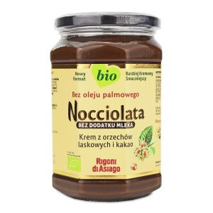 Krem z orzechów laskowych i kakao bez dodatku mleka bezglutenowy BIO 650 g od RIGONI DI ASIAGO