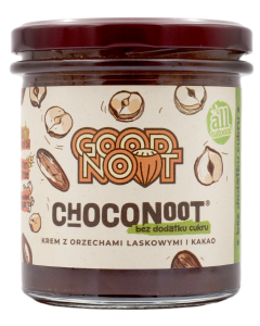 Krem z orzechów laskowych i kakao bez dodatku cukru 330 g od GOOD NOOT