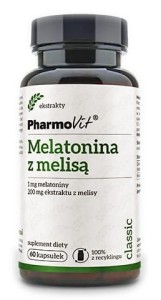 Melatonina z melisą 60 kapsułek od PHARMOVIT