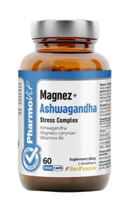 Magnez + ashwagandha stress complex bezglutenowe 60 kapsułek od PHARMOVIT