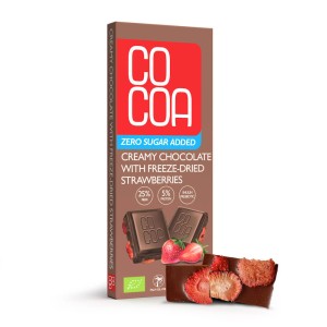 CzEKOlada creamy z truskawkami bez dodatku cukru BIO 40 g od COCOA