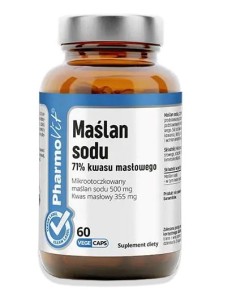 Maślan sodu bezglutenowy 60 kapsułek od PHARMOVIT
