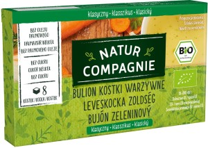 Bulion kostki warzywne bez dodatku cukrów BIO (8 x 10,5 g) 84 g od NATUR COMPAGNIE