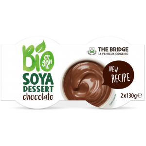 Deser sojowy o smaku czekoladowym bezglutenowy BIO (2 x 130 g) 260 g od THE BRIDGE