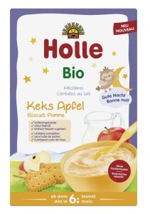 Kaszka zbożowa mleczna ciasteczkowo jabłkowa bez dodatku cukrów od 6 m-ca BIO 250 g od  HOLLE