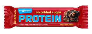 Baton proteinowy brownie w mlecznej czekoladzie bez dodatku cukru bezglutenowy 40 g od MAXSPORT