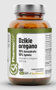 Dzikie oregano ekstrakt (300 mg) bezglutenowy 60 kapsułek od PHARMOVIT
