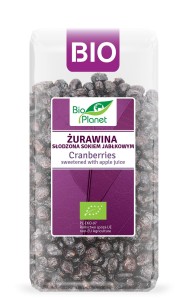 Żurawina słodzona sokiem jabłkowym BIO 400 g - BIO PLANET