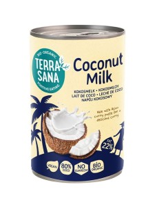 Coconut milk napój kokosowy bez gumy guar (22% tłuszczu) BIO 400 ml (puszka) od TERRASANA