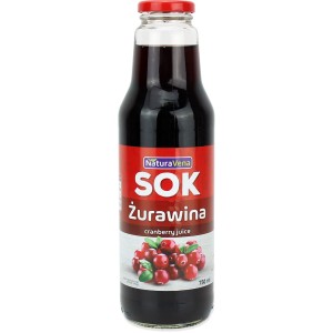 Sok z żurawiny 100 % 750 ml od NATURAVENA