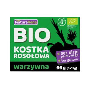 Kostka rosołowa warzywna  bezglutenowa BIO 66 g - NATURAVENA