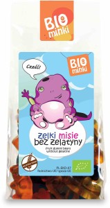 Żelki misie bez żelatyny bezglutenowe BIO 100 g od BIOMINKI