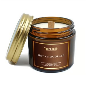 Świeca sojowa zapachowa z drewnianym knotem hot chocolate 120 ml od YOUR CANDLE
