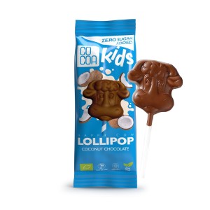 Lizak z czekolady kokosowej bez dodatku cukrów BIO 15 g od COCOA