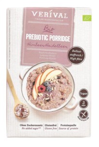 Owsianka błonnikowa z malinami i borówkami bez dodatku cukrów bezglutenowa BIO 350 g od VERIVAL