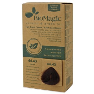 Farba do włosów głęboki złoto mahoniowy brąz (44.43) 250 g od BIOMAGIC