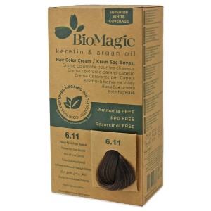 Farba do włosów intensywny popielaty ciemny blond (6.11) 250 g od BIOMAGIC
