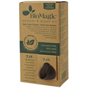 Farba do włosów intensywny popielaty blond (7.11) 250 g od BIOMAGIC