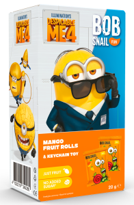 Przekąska eat & play mango z brelokiem minionki bezglutenowa 20 G od BOB SNAIL