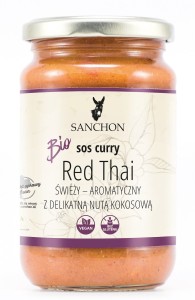 Sos curry red thai bezglutenowy BIO 340 G od SANCHON