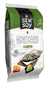 Chipsy nori wasabi bezglutenowe 4,5 G od SEN SOY