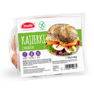 Bułka kajzerka z makiem bezglutenowa (2 szt.) 120 G od INCOLA