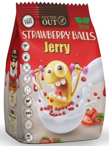 Kulki zbożowe truskawkowe bezglutenowe 375 g od JERRY GLUTEN OUT