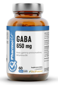 Gaba (650 mg) bezglutenowa 60 kapsułek od PHARMOVIT