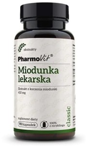 Miodunka lekarska ekstrakt (450 mg) bezglutenowy 90 kapsułek od PHARMOVIT