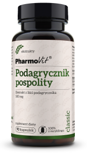Podagrycznik pospolity ekstrakt (450 mg) bezglutenowy 90 kapsułek od PHARMOVIT