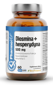 Diosmina + hesperydyna (500 mg) bezglutenowa 60 kapsułek od PHARMOVIT