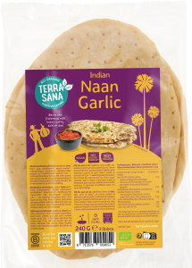 Chleb Naan czosnkowy BIO 240 g od TERRASANA